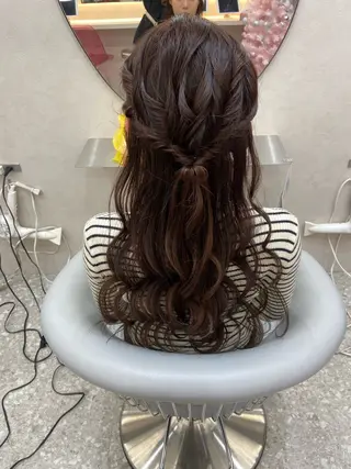 ロング ヘアアレンジ 新宿/韓国ヘア 中明度カラー/かやのヘアスタイル