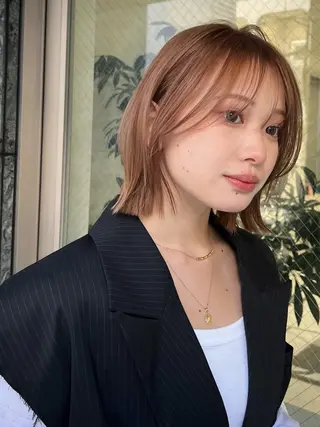 ショート カラー 小顔ボブ jilblanカホのヘアスタイル