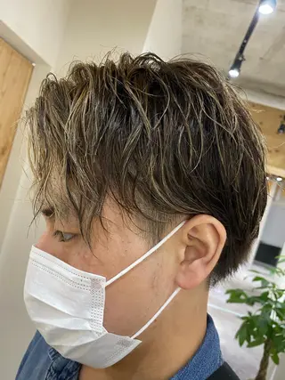 カラー パーマ メンズ メンズブリーチカラー /パーマ ごーた立川のヘアスタイル