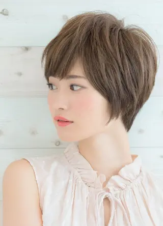 カラー ショート 深夜まで営業中‼️ レム髪質改善のヘアスタイル