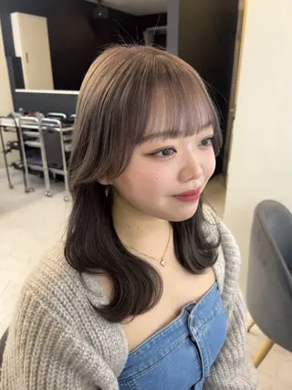 ミディアム カラー 🦋韓国ヘア 坂本 菜摘🦋のヘアスタイル