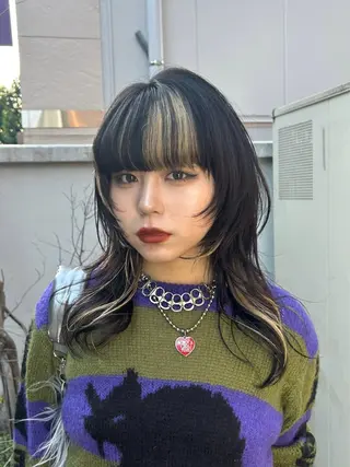 セミロング カラー saika🖤 モデル募集のヘアスタイル