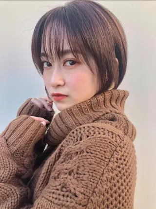 ショート カラー 【韓国ヘア×透明感 カラー】笹谷 莉未のヘアスタイル