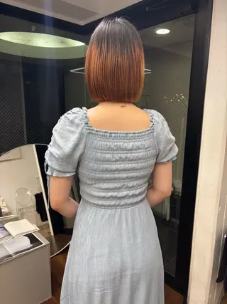 ショート 柔らかストレートと ツヤカラー/和田陽向のヘアスタイル