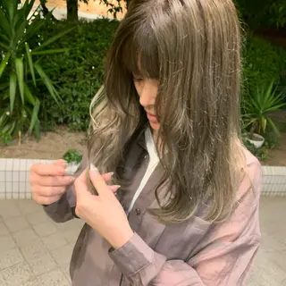 セミロング カラー yukie🌷 /暖色🍒梅田サロンのヘアスタイル