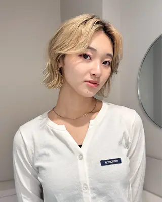 ショート 🌀渋谷ボブパーマ 🌀河野瑠太のヘアスタイル