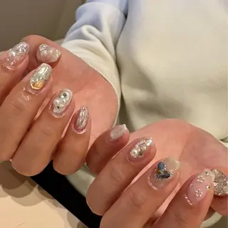 ネイル amuse 手書きニュアンスのネイルデザイン