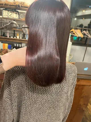 ミディアム カラー 山下 明子のヘアスタイル