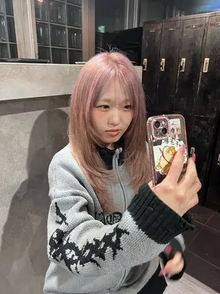 セミロング おがわ まなのヘアスタイル