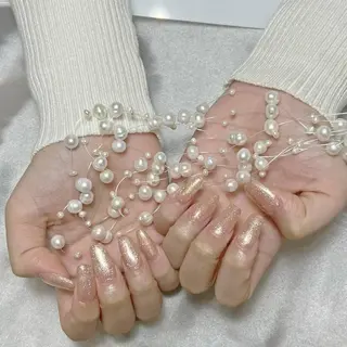 ネイル RAFFINE 月🦋🩵のネイルデザイン