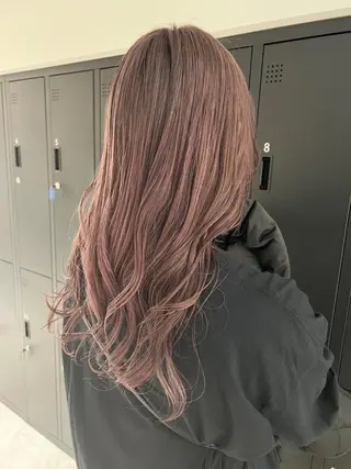 セミロング カラー 暗髪カラー🫐パーマ おくだりんかのヘアスタイル