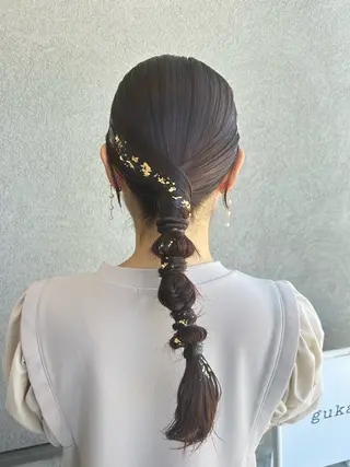 ヘアアレンジ 小柳津 友菜のヘアスタイル