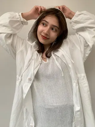 ミディアム パーマ カラー ヘアアレンジ CEINE【セーヌ】 三軒茶屋のヘアスタイル