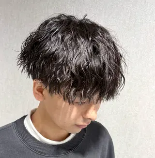 ショート パーマ メンズ 【メンズ特化】 池田大成✂︎のヘアスタイル