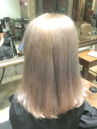 セミロング カラー 北條 優輝のヘアスタイル