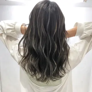 セミロング カラー SALOWIN  原宿ash所属・タナカ タクヤのヘアスタイル