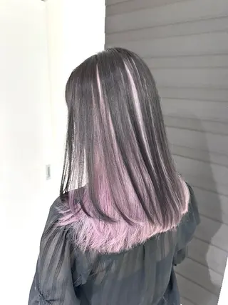 セミロング カラー 加藤 佑二のヘアスタイル