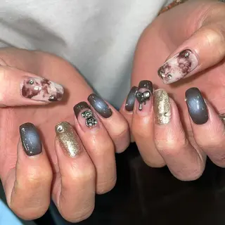 ミディアム 暖色ｶﾗｰ/ﾚｲﾔｰ ｶｯﾄ/Yunaのヘアスタイル