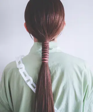 ミディアム カラー パーマ ヘアアレンジ ボブ/プツボブ tsumuguのヘアスタイル