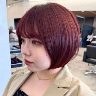 ショート カラー ヘアアレンジ ボブ/レイヤー/ 艶髪/HANA💗のヘアスタイル