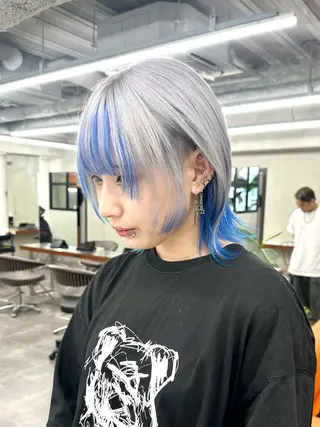 ミディアム カラー nico TOKYO 渋谷所属・ブリーチ ハイトーン 特化🌈フジタハルキのヘアスタイル