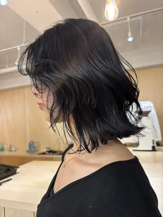 ミディアム ボブ/ベージュ /MIYUのヘアスタイル