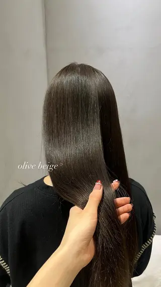 ロング カラー 𝒎𝒐𝒆🩰 名駅/ヘアメ/暖色♡のヘアスタイル