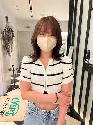 ミディアム カラー メンズパーマ/ブリー チ/motokiのヘアスタイル