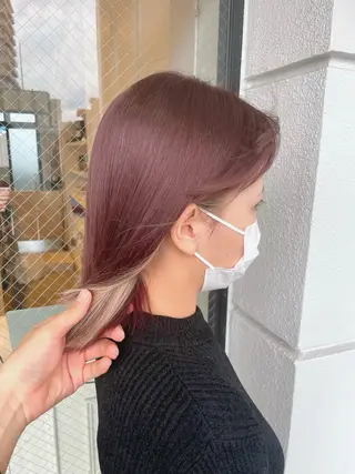 ミディアム カラー 西村 れいのヘアスタイル