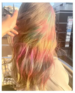 ロング カラー GARU-ガル-所属・TSUNO🦖 派手髪/オタク美容師のヘアスタイル