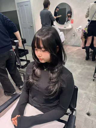 ロング カラー レイヤーカット職人 🇰🇷千葉韓国ヘアのヘアスタイル