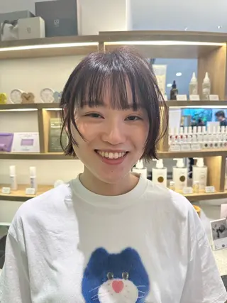 ショート カラー 顔まわりデザイン🌿 ふじこのヘアスタイル