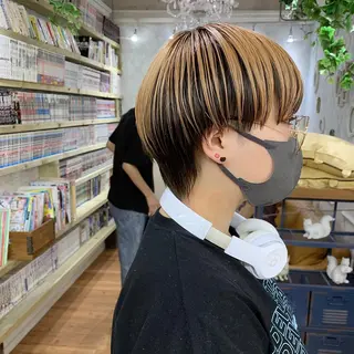 ショート カラー 🌱小顔魅せカット 透明感カラー/泉綺のヘアスタイル