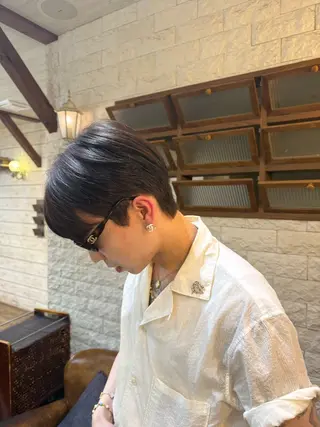 パーマ メンズ 赤木蓮/メンズ特化 パーマ/ハイトーンのヘアスタイル