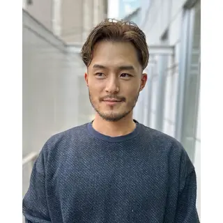 ショート カラー パーマ ヘアアレンジ メンズ キッズ BRAIDS💎愛子 大人ハイライト💎のヘアスタイル