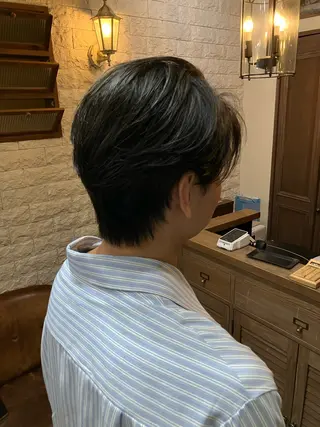 パーマ メンズ 赤木蓮/メンズ特化 パーマ/ハイトーンのヘアスタイル