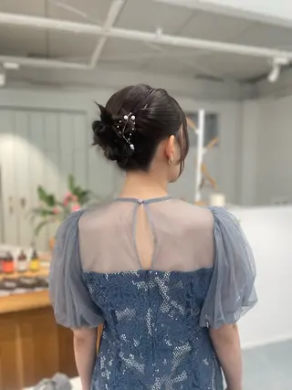 ヘアアレンジ Click所属・クニモトハルナ ボブ/柔らかカラーのヘアスタイル