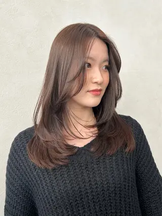 ミディアム カラー 🌷横浜/レイヤー /艶カラー🌷のヘアスタイル