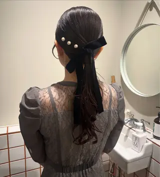 ロング ヘアアレンジ hibiki/セット /透明感カラーのヘアスタイル