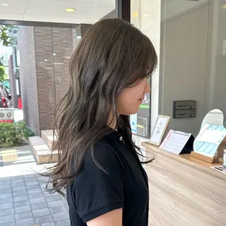 ロング カラー GIFT所属・橋本叶夢/ ショートヘア/透け感のヘアスタイル