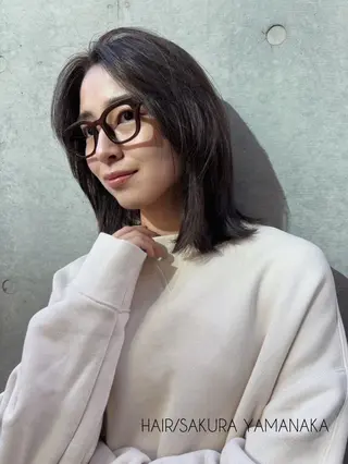 ミディアム ボブ/ミディアム 親しみやすさ/さくらのヘアスタイル