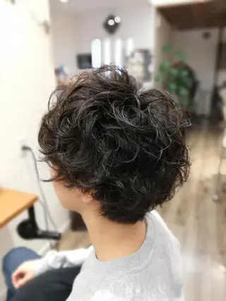 ショート メンズ パーマ 北林 弘展のヘアスタイル