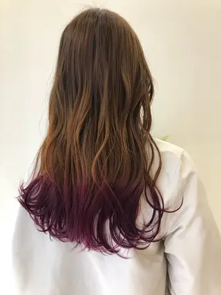 ロング カラー 堀 ゆきみのヘアスタイル