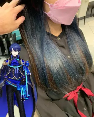 セミロング カラー あらげ 🌈推しカラー🌈ᵕのヘアスタイル