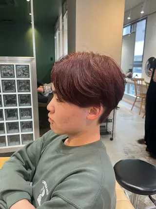 ショート カラー メンズ センターパート職人 柏/メンズ/ ハルキのヘアスタイル