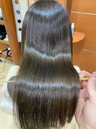 セミロング コテ巻き風パーマ/ 髪質改善/河島恭平のヘアスタイル