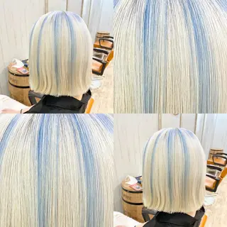 ショート カラー ハイトーン💫 エクステ💫maiのヘアスタイル