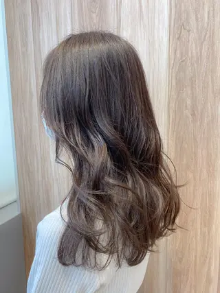 セミロング カラー SALOWIN神戸三宮East店所属・【透明感、艶髪】西村 有司のヘアスタイル