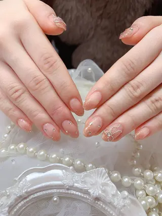 ネイル ネイルサロンAiri 長さ出し·シンプルのネイルデザイン