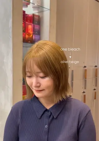 カラー しずく🤍🧸 / fifthパーマのヘアスタイル